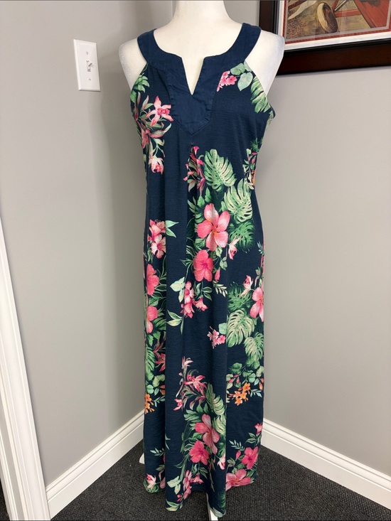 Tommy Bahama Dresses & Skirts - Tommy Bahama Womens Tropical Floral Halter Maxi dress cotton linen medium